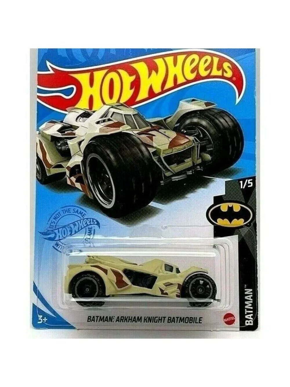 Die Cast Hot Wheels 2020 CAMO Arkham Knight Batmobile Batman 1/5 Card 8/250